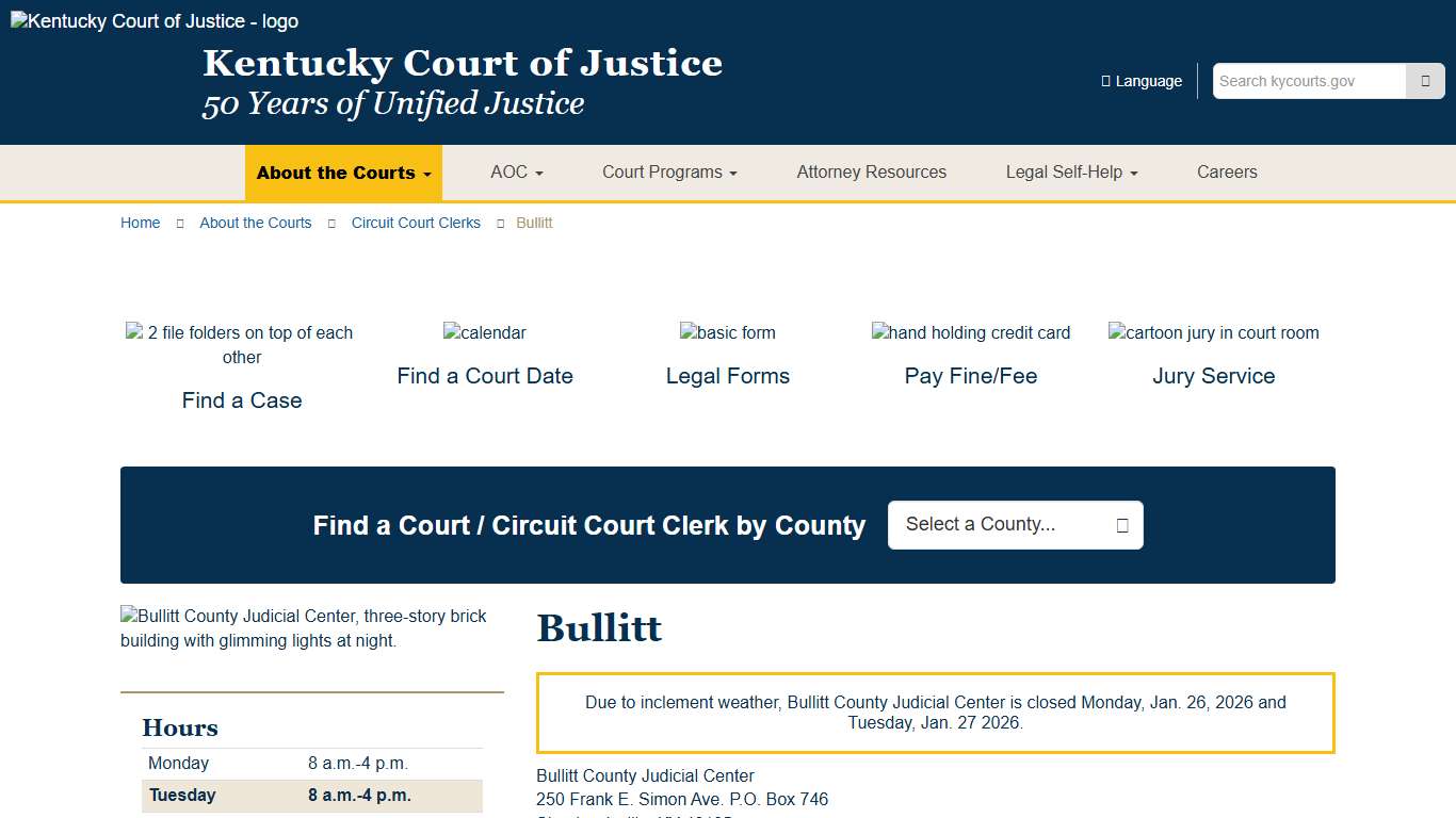 Bullitt - Kentucky Court of Justice