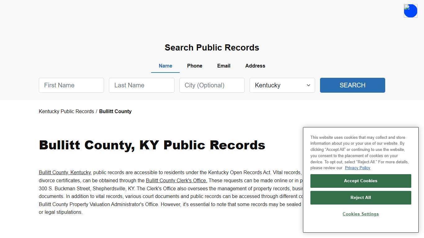 Bullitt County, KY Public Court, Arrest and Inmate Records - ThePublicIndex