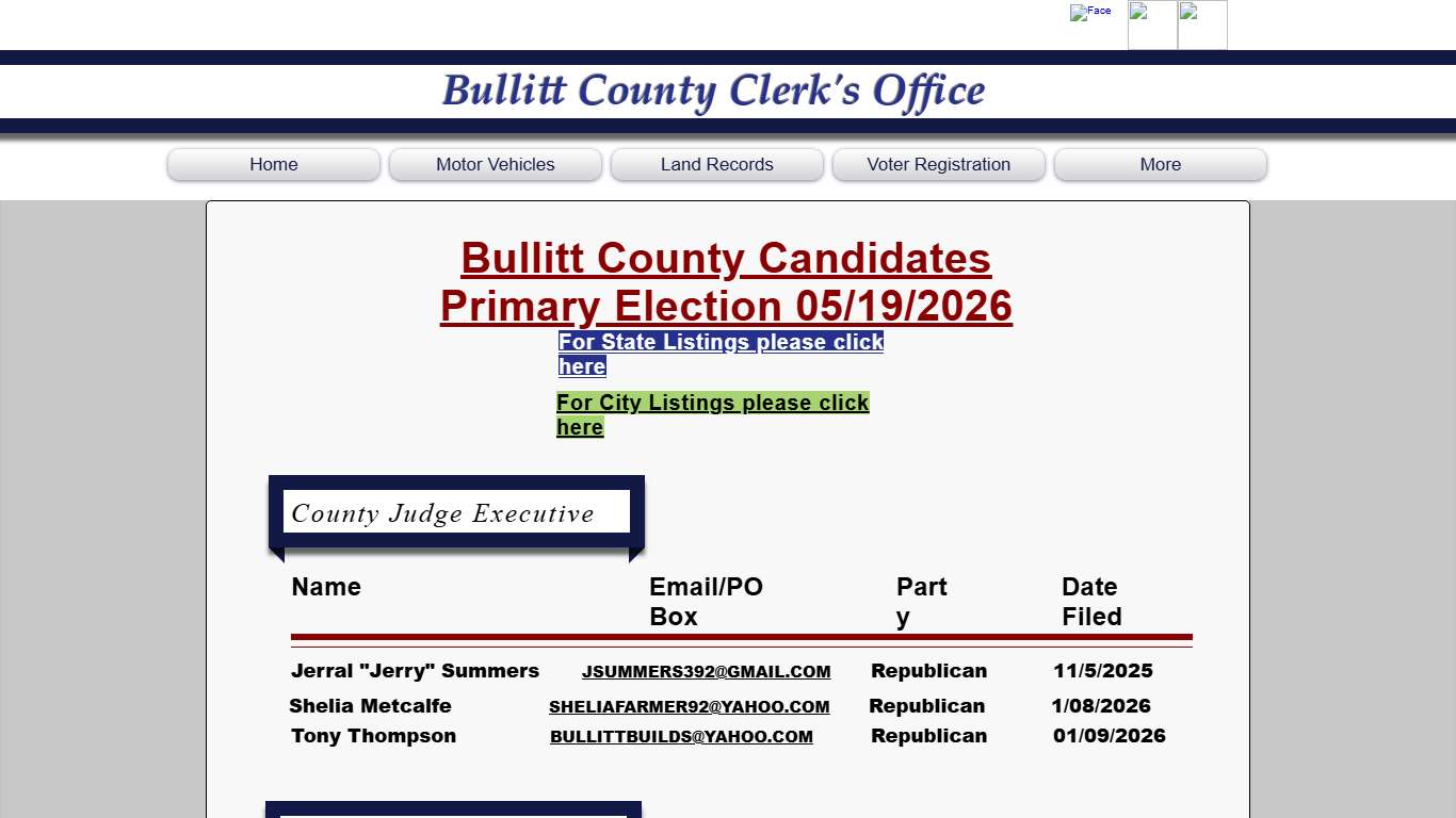 Current Candidates Mysite